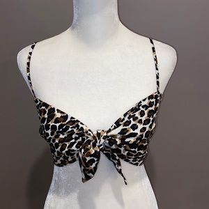 NWOT Cheetah Tie Top - Express